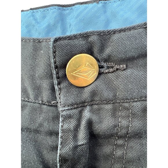 Volcom Corpo Frickin Modern Pants Mens 33 Straight Leg Black Cotton Blend Active - Picture 3 of 10